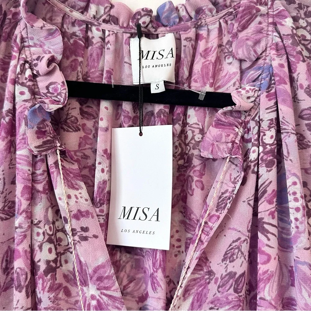 Misa Los Angeles Purple Floral Dress - Picture 2 of 5